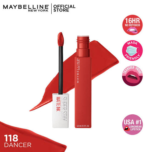 Maybelline superstay Matte Ink lipstick-118 danger