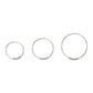 Claire's Sterling Silver 22G Bar Hoop Nose Rings - 3 Pack