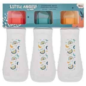 Asda Uk standatd neck 260ml set of 3 feeders bottles