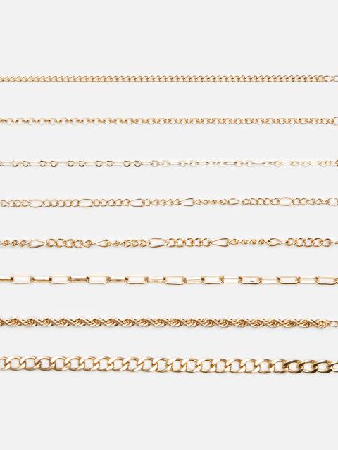 Primark 8 gold chain bracelet set