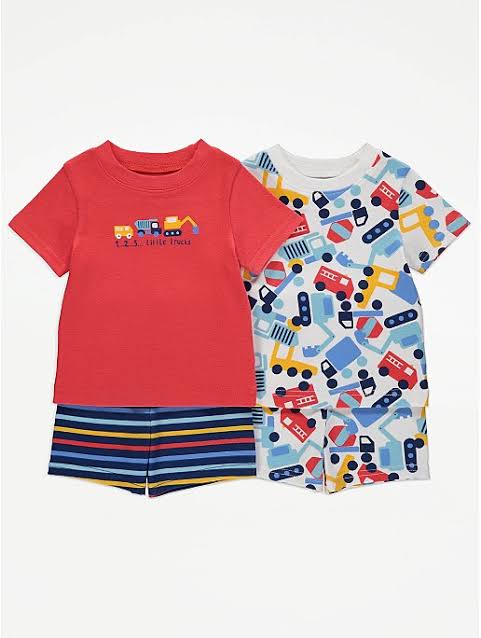 George Uk pyjamas 2 pack set cotton short tee