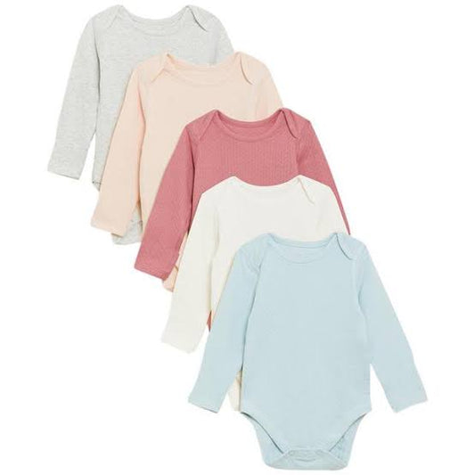 M&S Uk baby bodysuits full sleeves  cotton set of 5