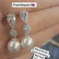 Zircon Diamante Rhinestone Pearl Earrings E11