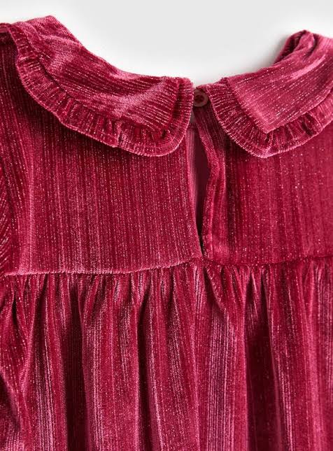 Tu uk Deep Pink Sparkle Velvet Party Dress