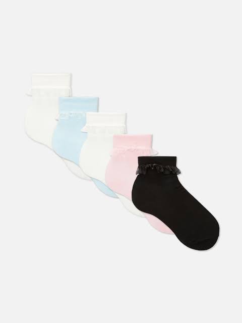 Primark girls frill socks set of 5