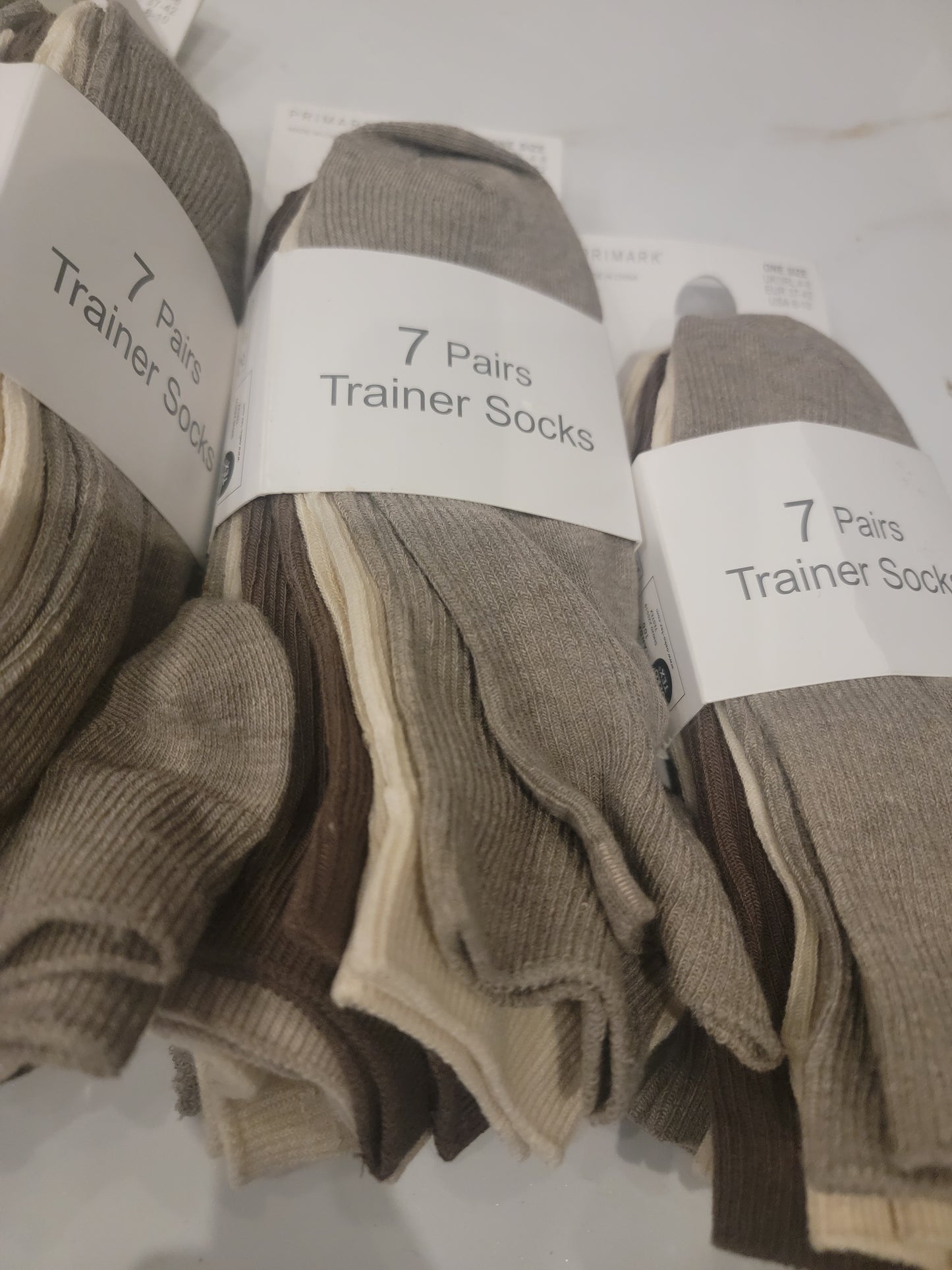 Primark ladies trainer socks 7 pairs size 37-42