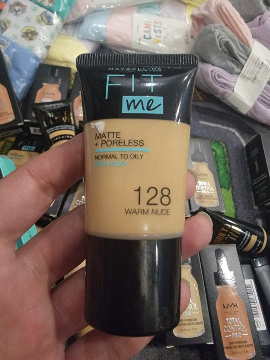 Maybelline fit me foundation matte poreless 128 warm nude