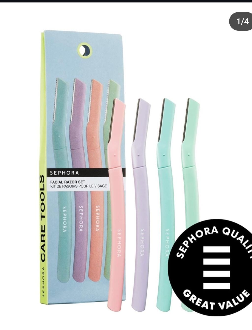 Sephora set of 4 facial razors