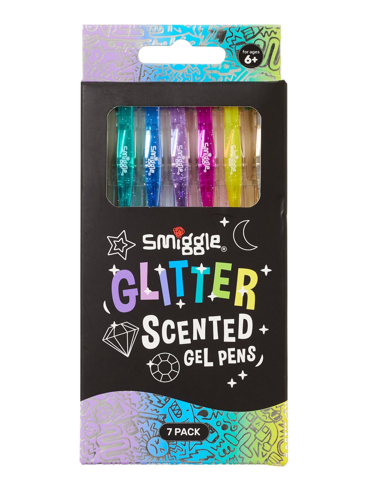 Smiggle Uk Glitter Scented Gel Pens Pack X7