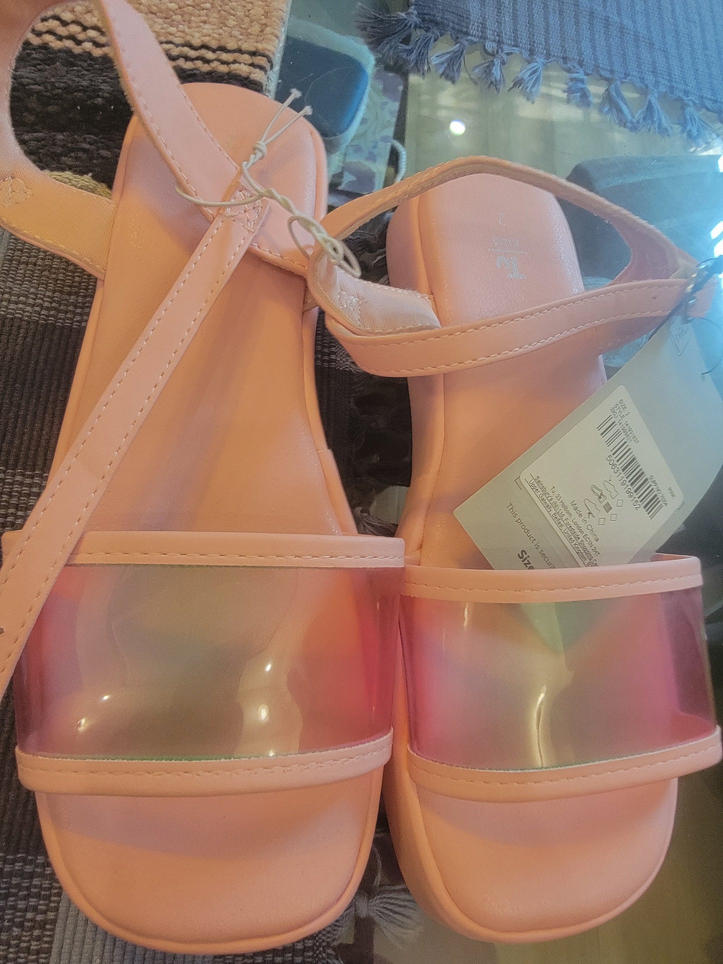 Tu uk pink sandals shoes size 35( 9 inches )