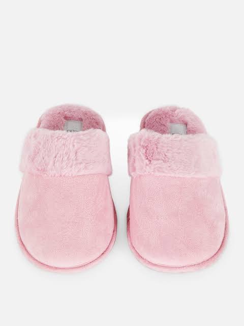 Primark women winter fluffy slippers memory foam pink