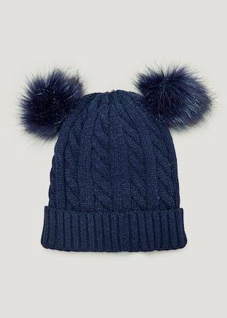 Matalan Uk navy  pom pom Hat