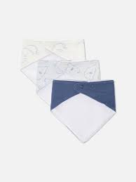 Primark baby set of 3 bandana bibs towelling back