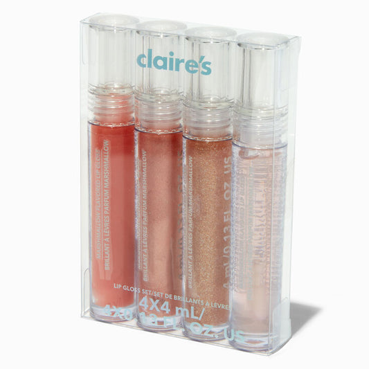 Claire's Bronzed Nude Shimmer Lip Gloss Set - 4 Pack