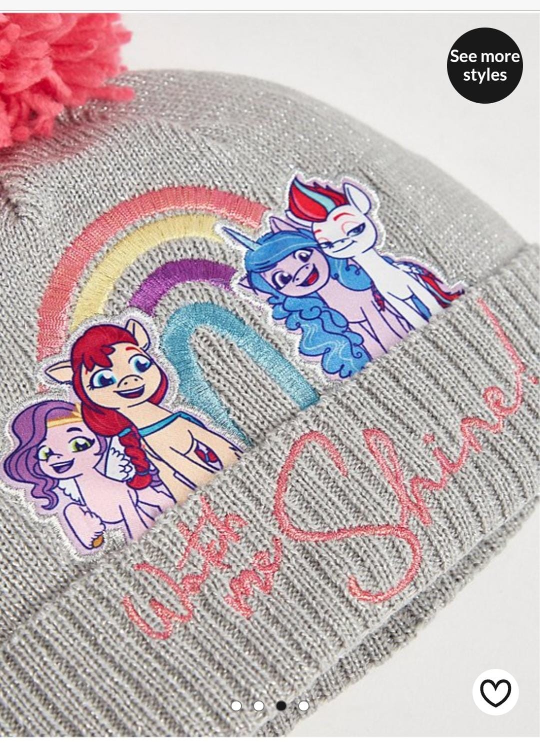 George Uk girls my little pony winter hat gloves scarf set