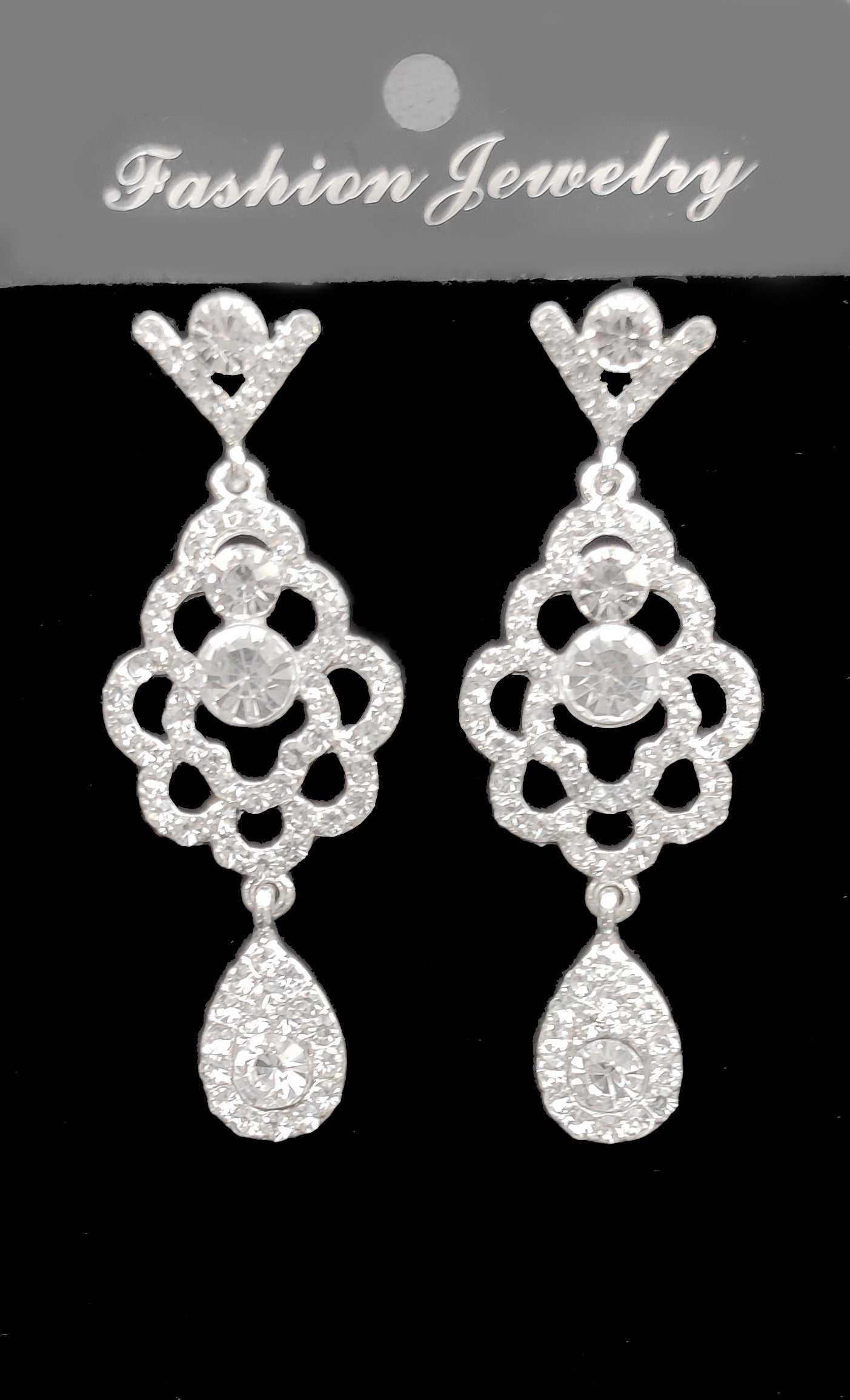 Diamante Rhinestone Earrings E1