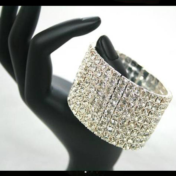 7,10,12 Row Stretch Diamante Bracelet