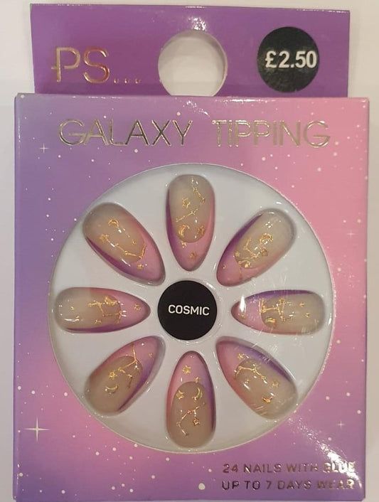 Primark UK False Press-On Nails - Galaxy Tipping