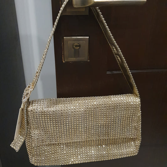 Primark diamante golden bag handbag