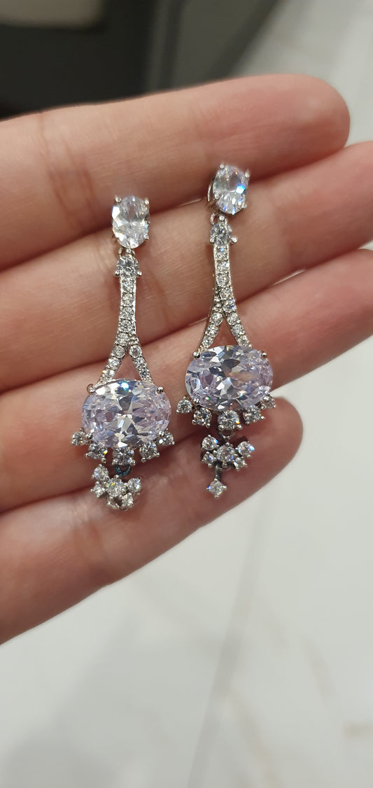 Zircon rhinestones diamante  earrings