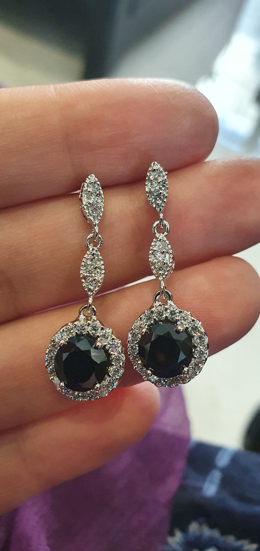 Zircon rhinestones diamante  earrings