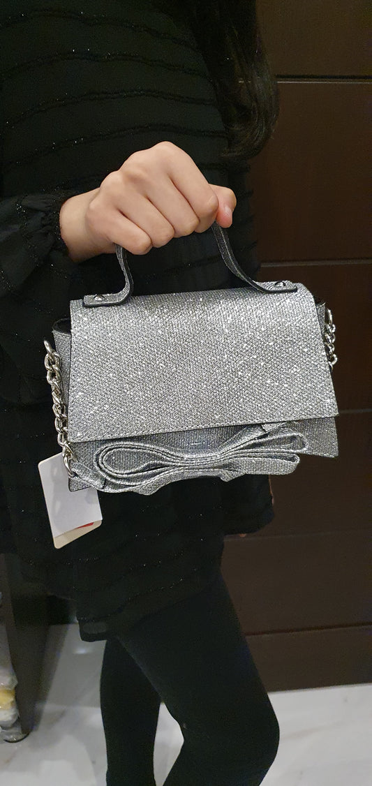 Primark glitter silver crossbody bag