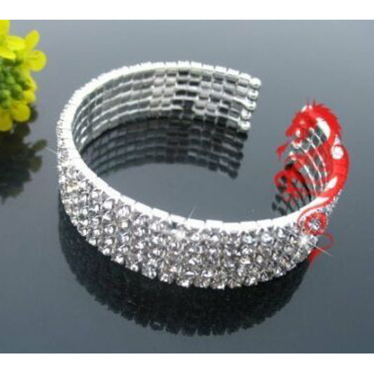 4 Row Diamante Bracelet