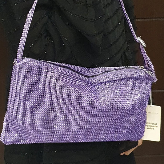 Primark diamante purple lilac bag