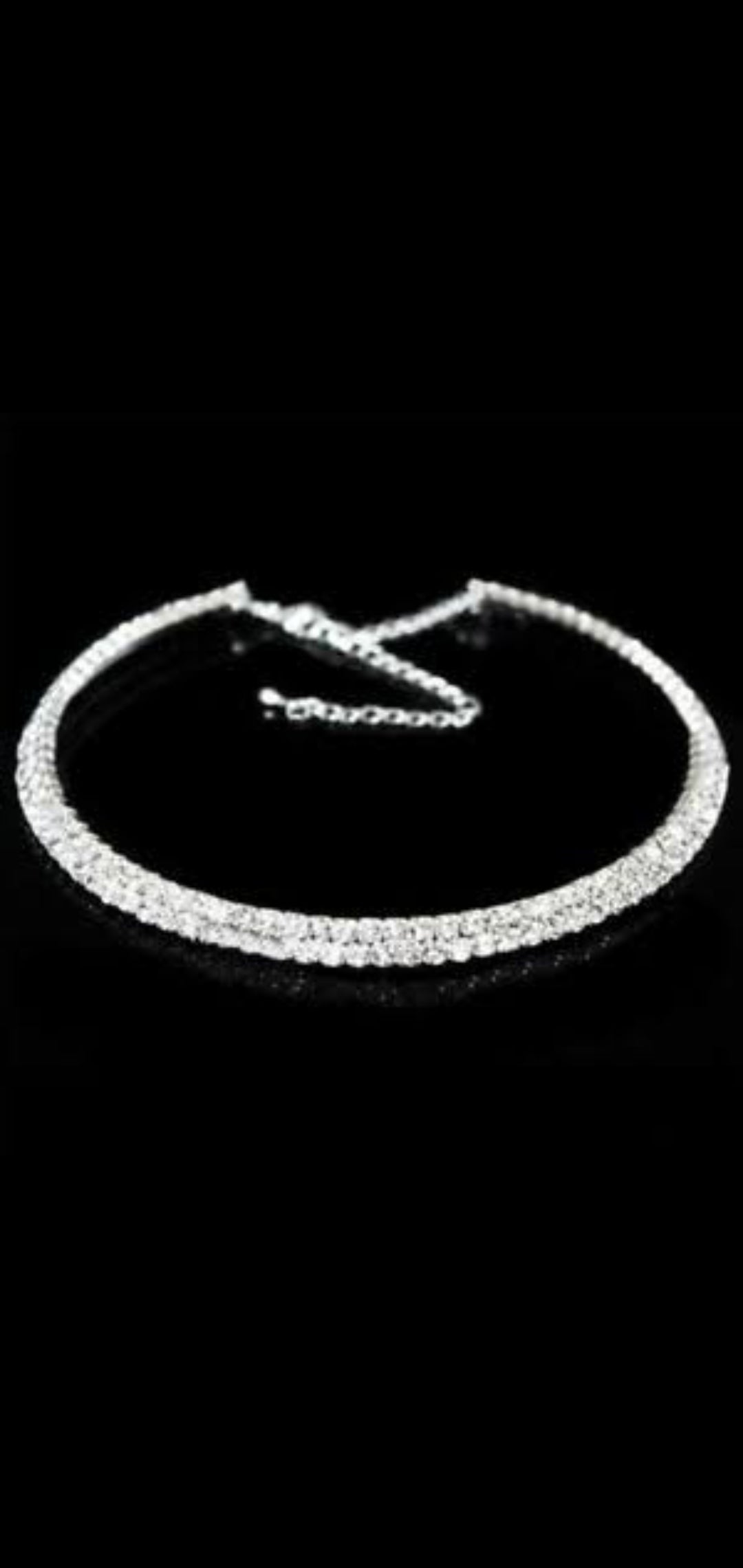 Diamante Rhinestone 2 row Choker