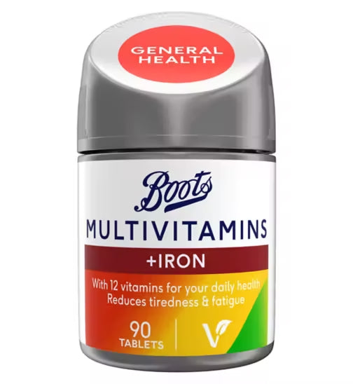 Boots Multivitamins with Iron 90 Tablets expiry 02/26