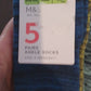 M&S uk boys socks 5 pairs