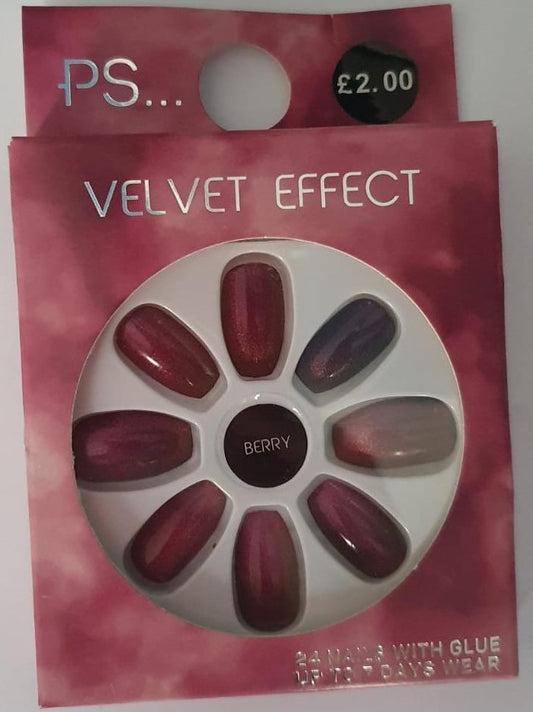 Primark UK False Press-On Nails - Velvet Effect