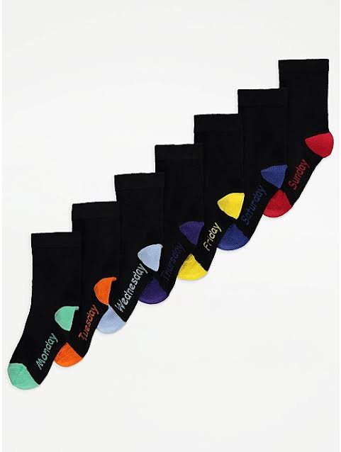 George Uk boys 7 pairs days of the week socks