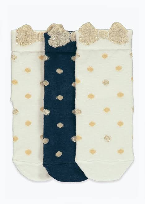 Matalan Uk Baby Sparkle socks set of 3