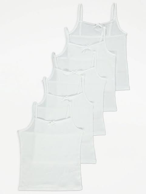 George Uk pack of 5 girls cami vestsmk